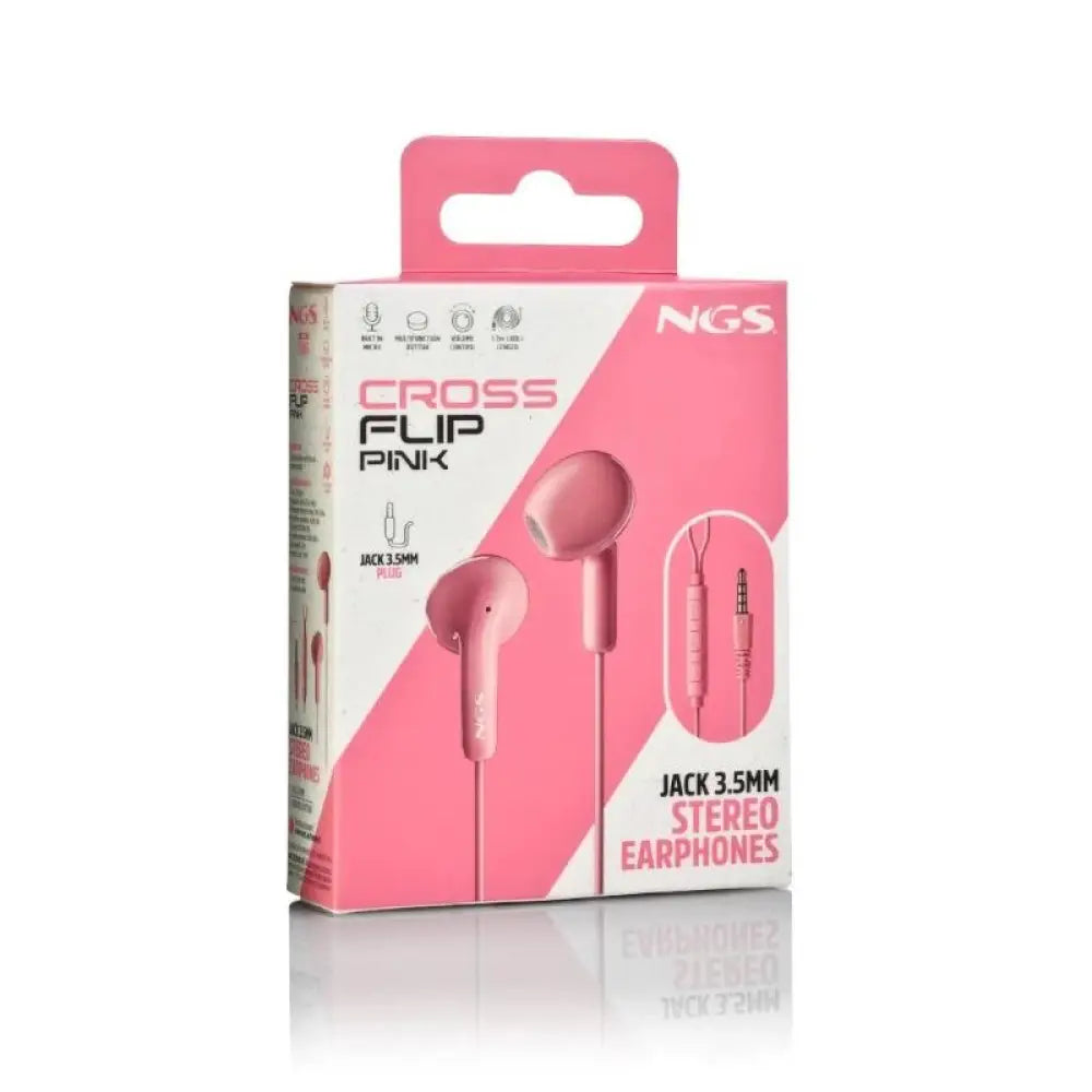 NGS Auricular Rosa Estéreo Cable JACK 3.5 Mm - detalle