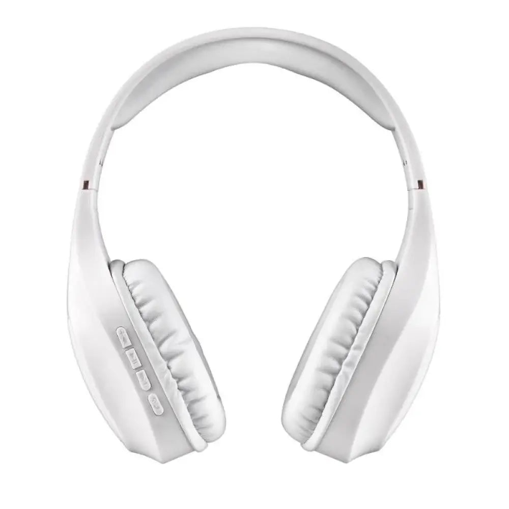 Auriculares supraaurales NGS ArticWraith White con micrófono inalámbrico y diseño blanco.