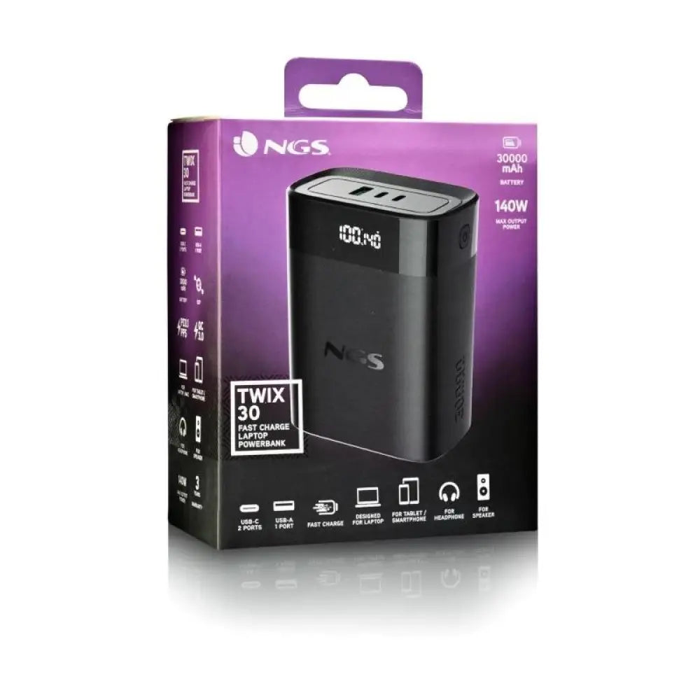 NGS BATERIA EXTERNA PORTATIL CARGA RAPIDA 140W - detalle