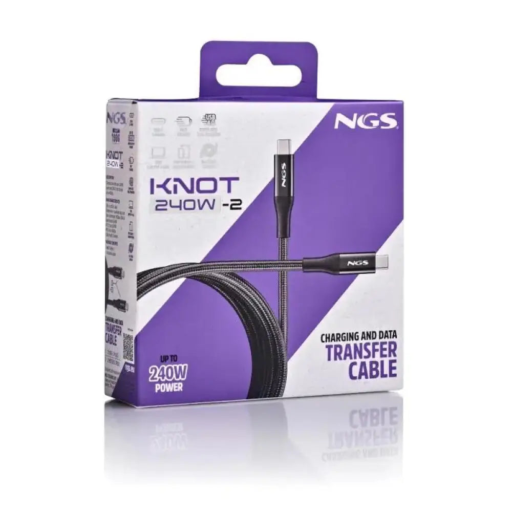 NGS CABLE CARGA RAPIDA USB A-USB-C 2.0 1MT 40GBPS - detalle
