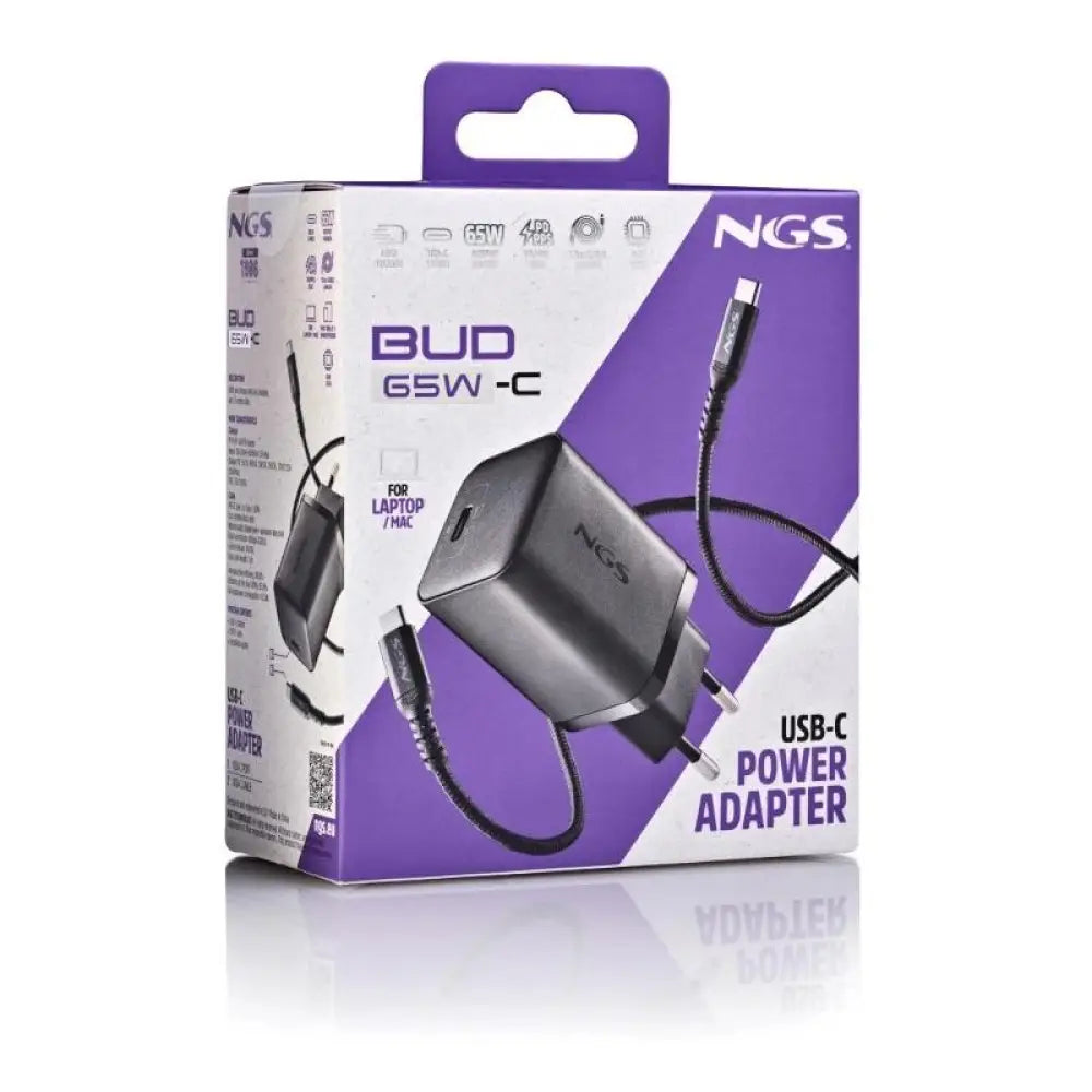 NGS CARGADOR GAN ULTRARAP 65W USB-C CON CABL - detalle