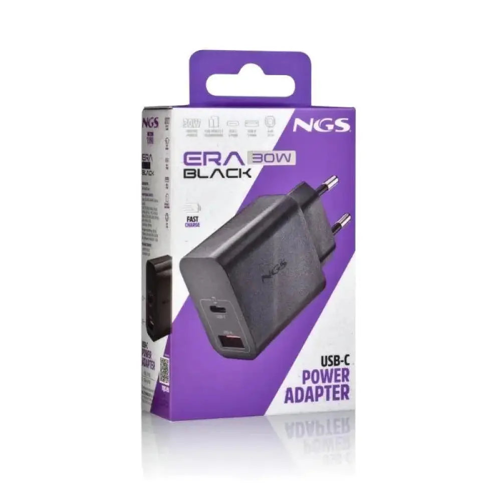 NGS CARGADOR GAN ULTRARAPIDO 30W USB-C+ USB-A - detalle