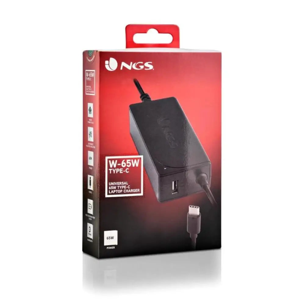 NGS CARGADOR PARA PORTATIL 65W USB C 20V/3,25A - detalle