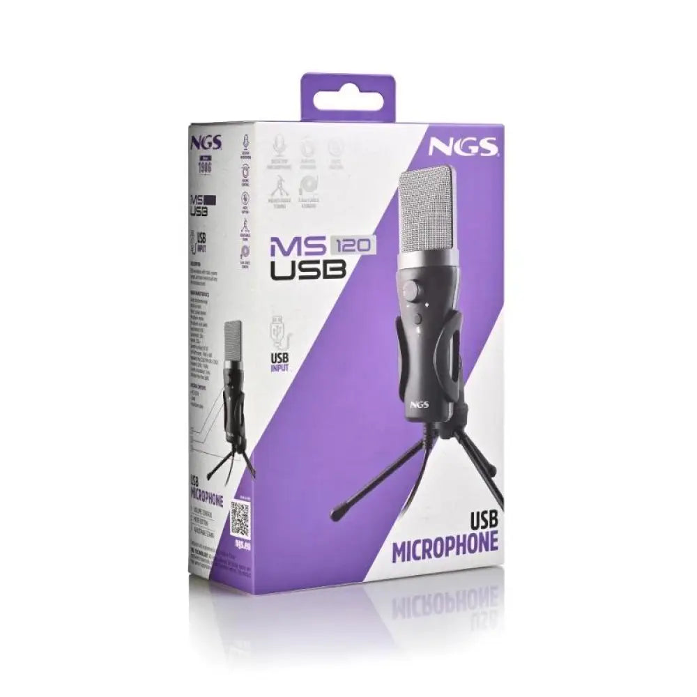 NGS Micrófono PC Usb con soporte tripode - detalle