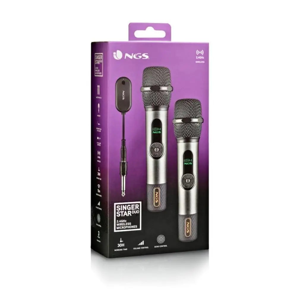 NGS Micrófonos inalámbricos Vocales Pack 2 - detalle