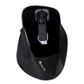 Ratón inalámbrico NGS BOWBLACK con tecnología 2.4 GHz y resolución de 16000 DPI, en color negro.