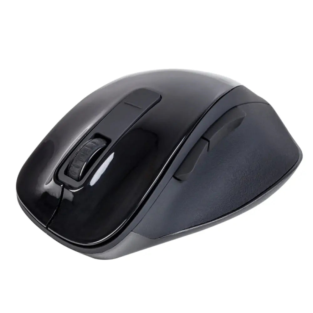 Ratón inalámbrico NGS BOWBLACK con conectividad 2.4 GHz y resolución de 16000 DPI, en color negro.