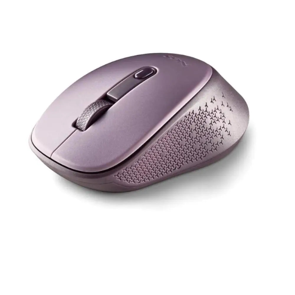 Ratón inalámbrico NGS en color lila con resolución de 800/1600 DPI, diseño compacto y conexiones inalámbricas.
