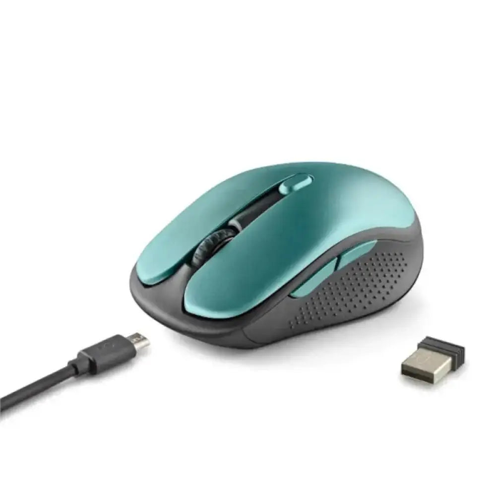 Ratón inalámbrico recargable silencioso NGS en color hielo, con diseño compacto y tecnología inalámbrica moderna.