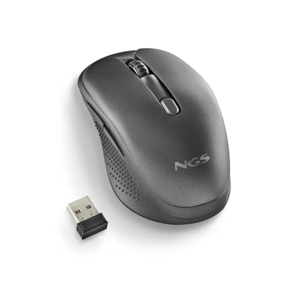 NGS Raton Inalambrico Recargable Silencioso Negro - detalle