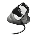 Ratón vertical ergonómico y silencioso de NGS, dispositivo USB con sensor láser para mayor precisión y comodidad.