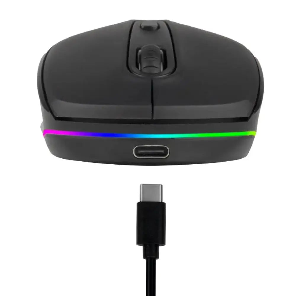 Ratón inalámbrico NGS SMOG-RB en color negro, compatible con múltiples dispositivos, con diseño ergonómico y tecnología inalámbrica.