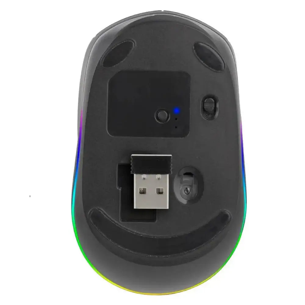 Ratón inalámbrico NGS SMOG-RB en color negro, compatible con múltiples dispositivos, con diseño ergonómico y tecnología inalámbrica.