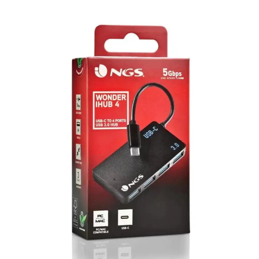NGS Wonder 4 Hub 4 puertos usb-c - detalle