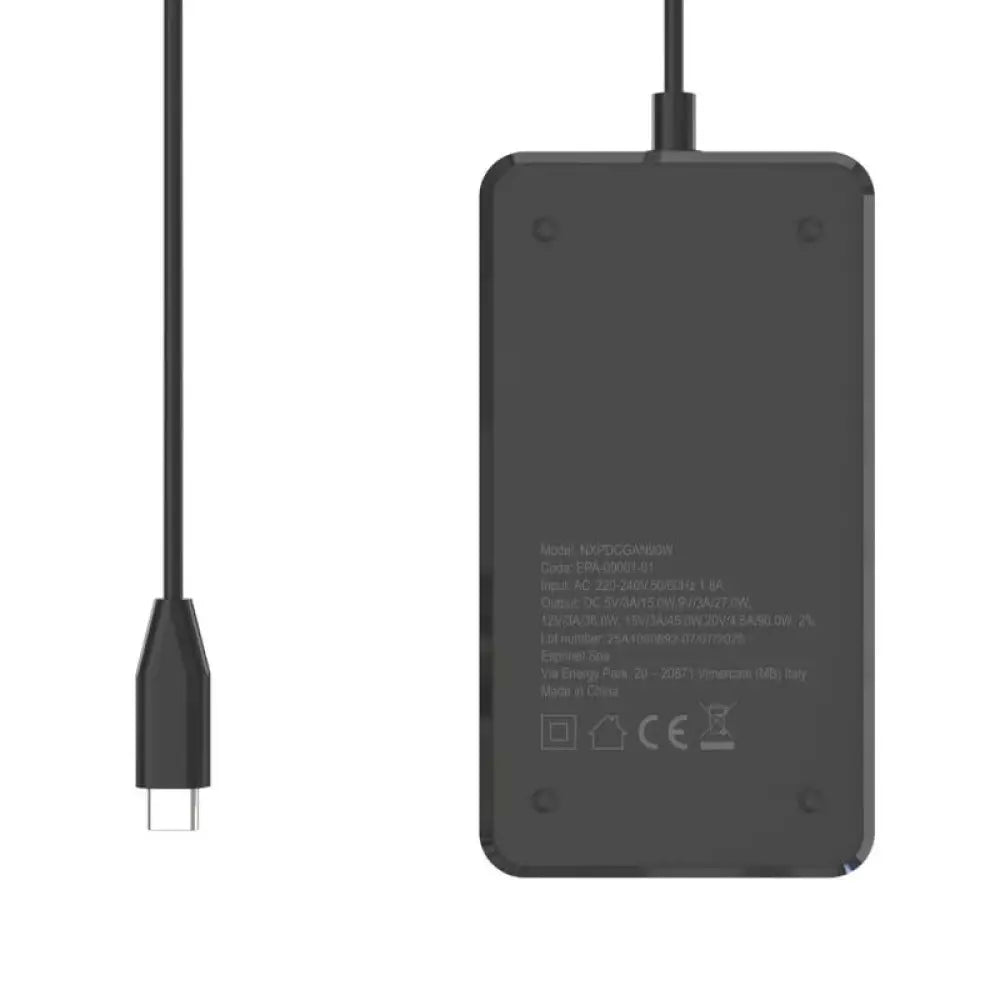 NILOX Alimentador gan usb-c para portátil -90w - detalle