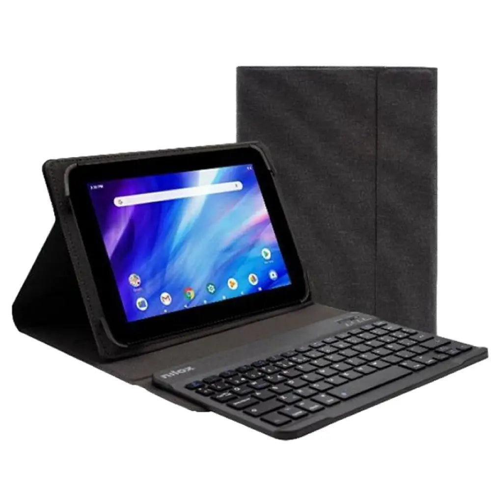 Funda para tablet NILOX de 9.7 a 10.5 pulgadas con teclado Bluetooth negro, accesorio para tablet e iPad.