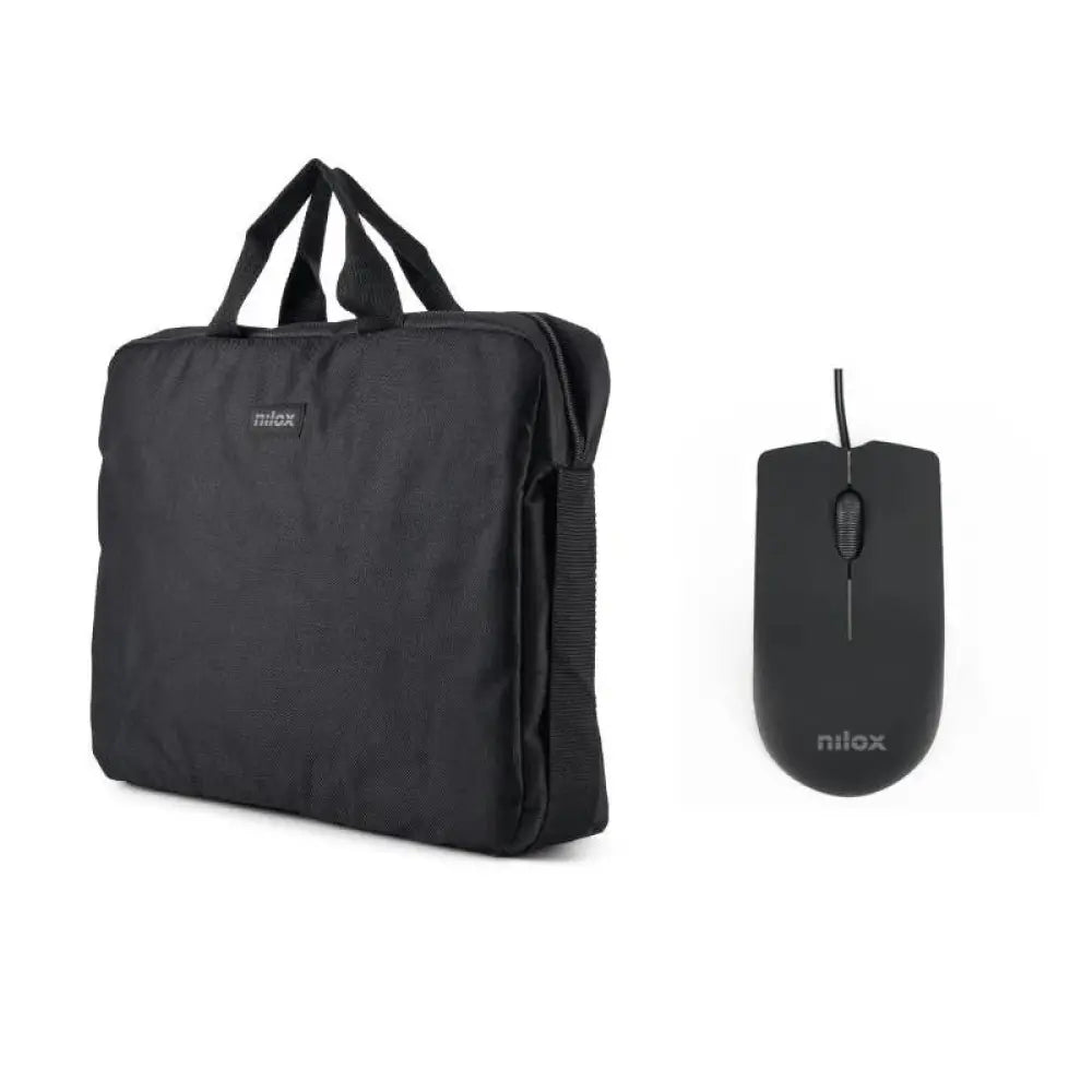 NILOX Maletín 15.6"Negro+Ratón USB 1000dpi