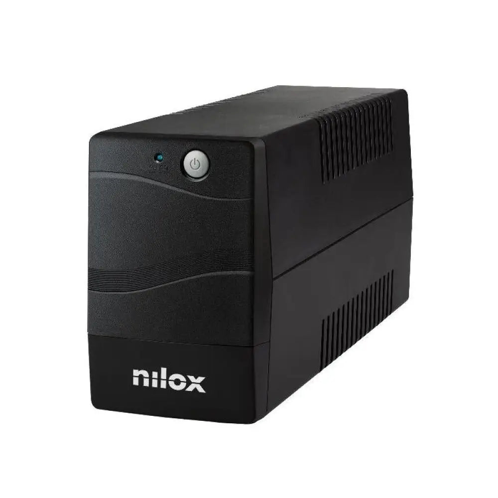 SAI NILOX UPS Premium Line Interno de 1500VA con pantalla y conexiones visibles para protección de energía.