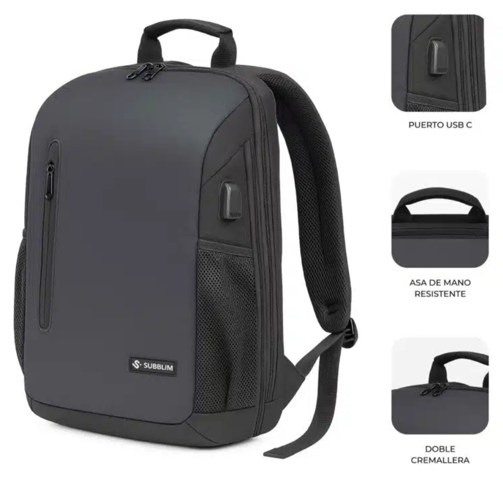 NOMAD XPAND AIR PADDING BACKPACK 15,6 BLACK - detalle