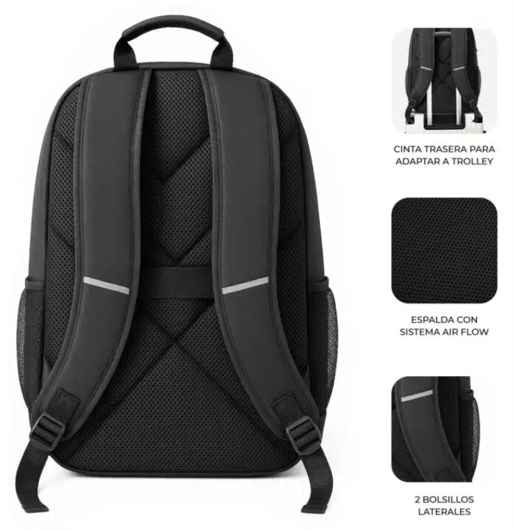 NOMAD XPAND AIR PADDING BACKPACK 15,6 BLACK - detalle