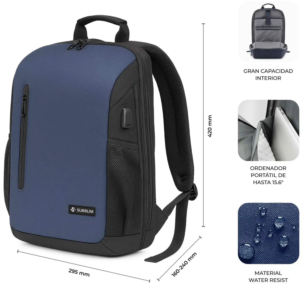 NOMAD XPAND AIR PADDING BACKPACK 15,6 BLUE - detalle