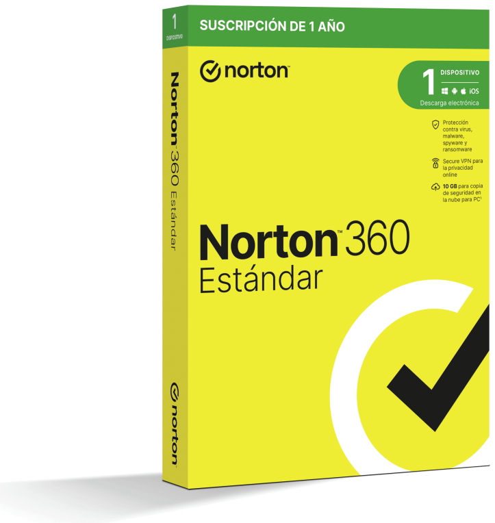 NORTON 360 STANDARD 10GB ES 1 USER 1 DEVICE 12MO - detalle