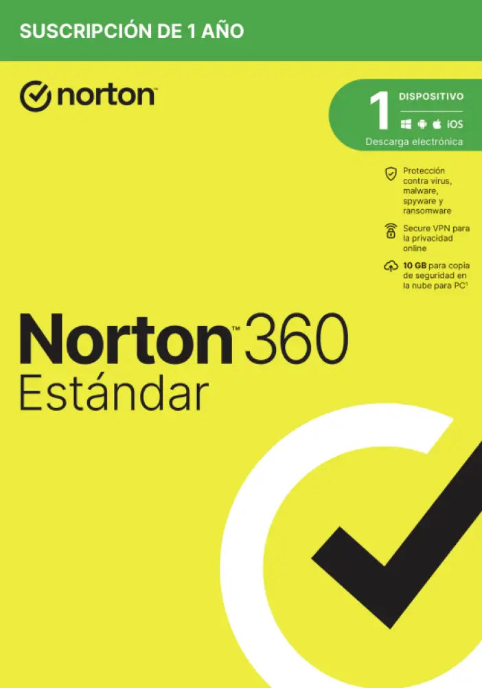 Norton 360 Standard Seguridad de antivirus Base Español 1 licencia(s) 1 año(s) - detalle