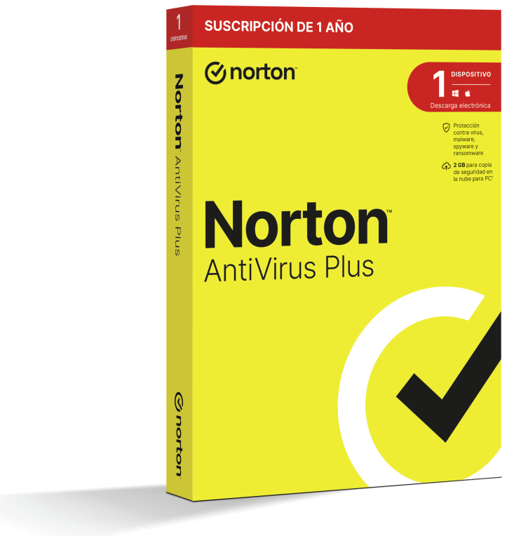 NORTON ANTIVIRUS PLUS 2GB ES 1 USER 1 DEVICE 12MO - detalle