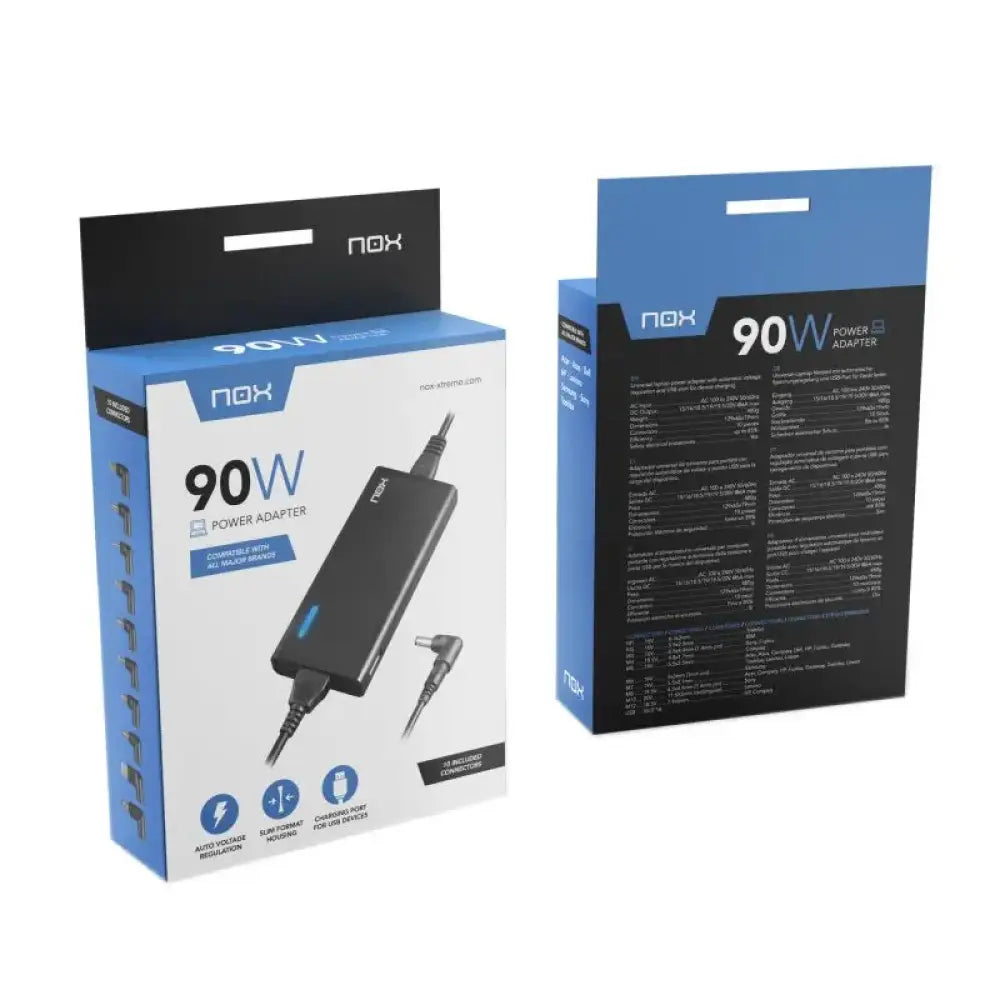 Nox Cargador para portátil 90W USB - detalle