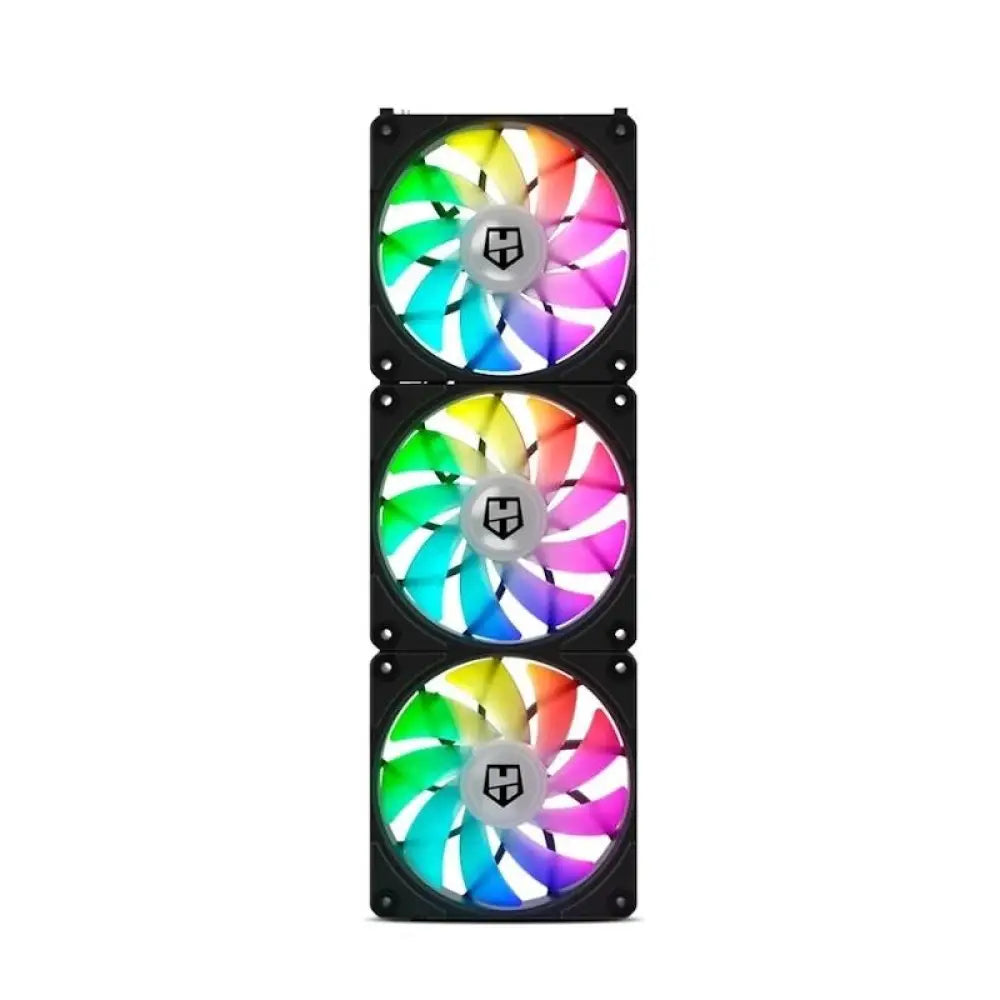 Kit de ventiladores ARGB NOX Hummer EasyLink en color negro para refrigeración de PC.