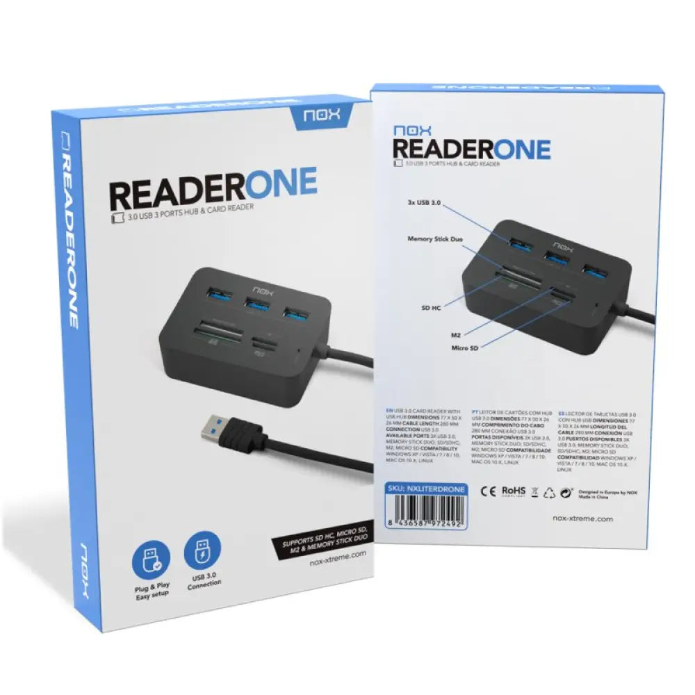 NOX Lector de tarjetas USB - detalle