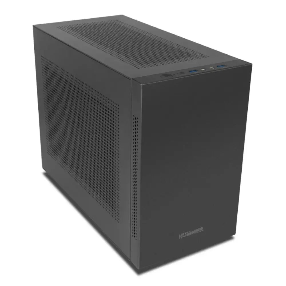 Torres microATX NOX Hummer VAULT, minitorre moderna con diseño robusto y ventilación eficiente, vista frontal del producto.