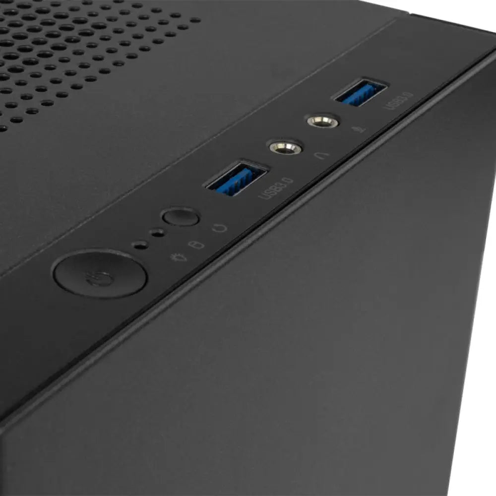 Torre micro-ATX NOX Hummer VAULT en imagen, con diseño compacto y ventilación visible, ideal para ensamblajes eficientes.