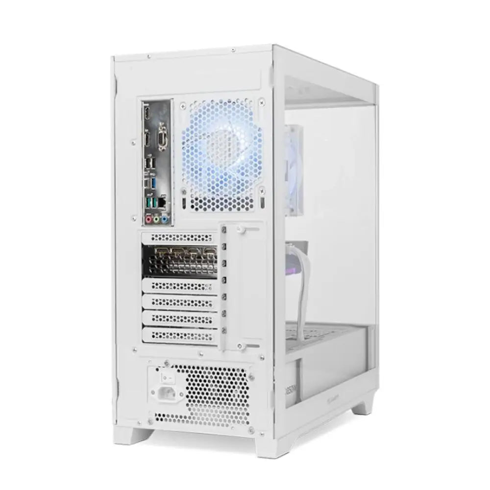 NOX Semitorre HUMMER ETHER  Cristal Curvo Blanco - detalle