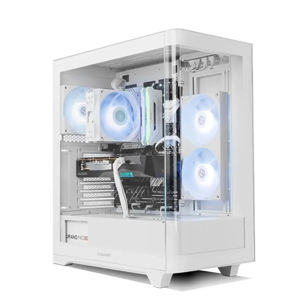NOX Semitorre HUMMER ETHER  Cristal Curvo Blanco
