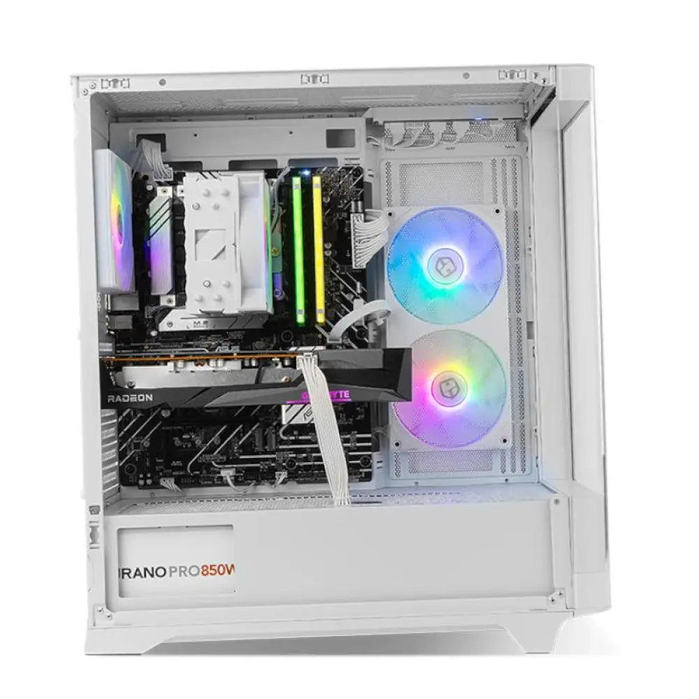 NOX Semitorre HUMMER ETHER  Cristal Curvo Blanco - detalle