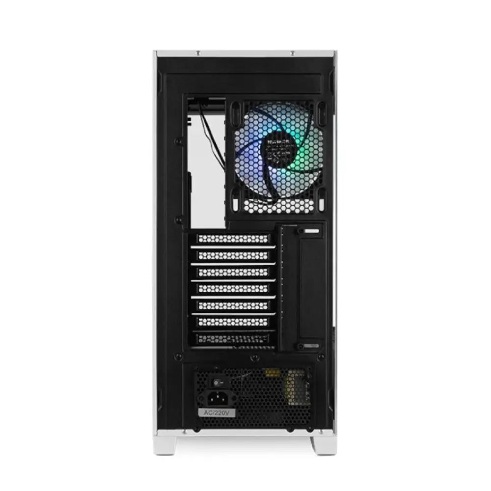 NOX Semitorre HUMMER ETHER Cristal Curvo Negro&Bla - detalle