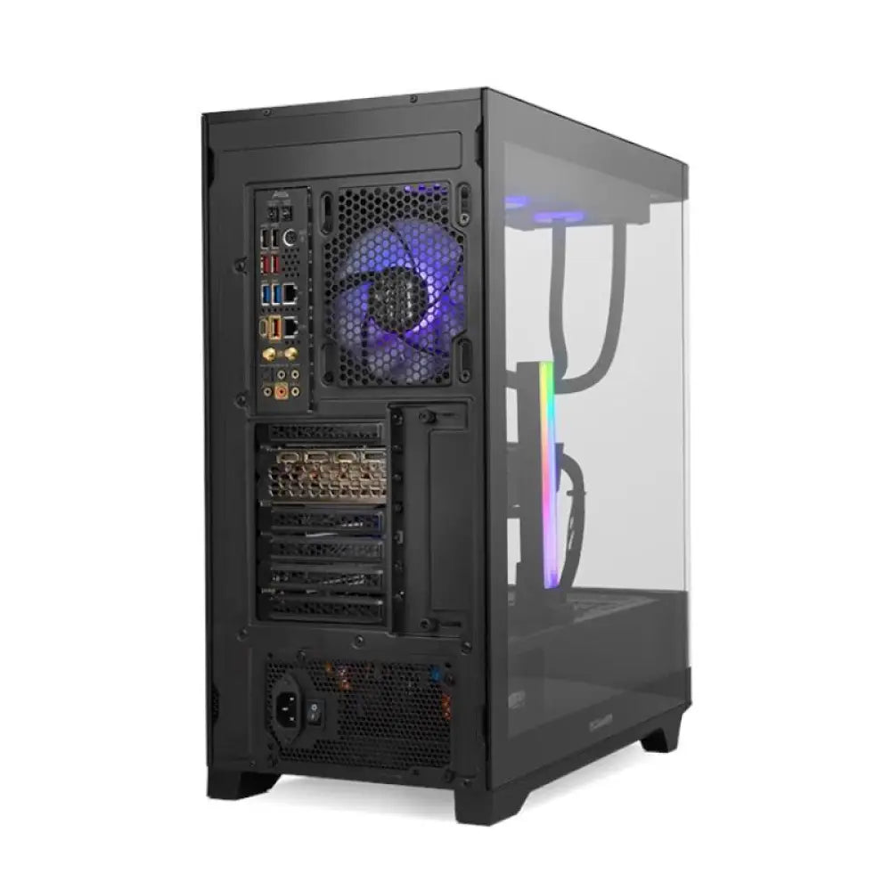 NOX Semitorre HUMMER ETHER Cristal Curvo Negro - detalle