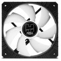Ventilador NOX Hummer H-FAN PRO de 120 mm PWM para refrigeración de computadoras, con aspas negras y marco metálico.