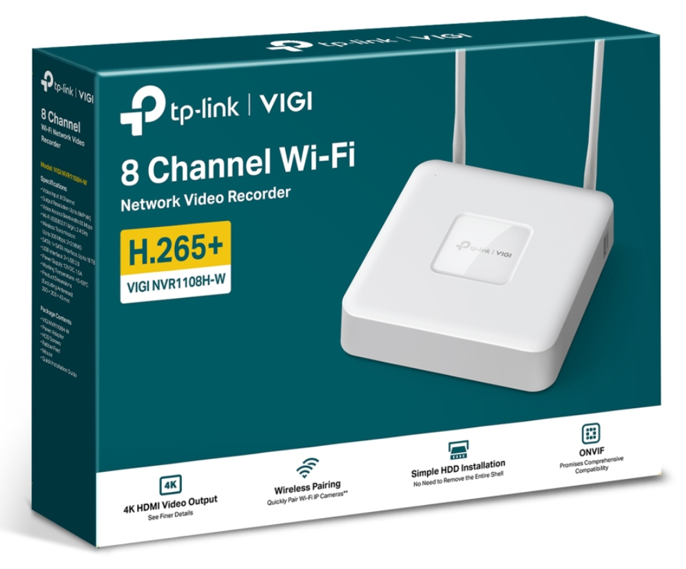 NVR VIGI TP-LINK NVR1108H-W - detalle