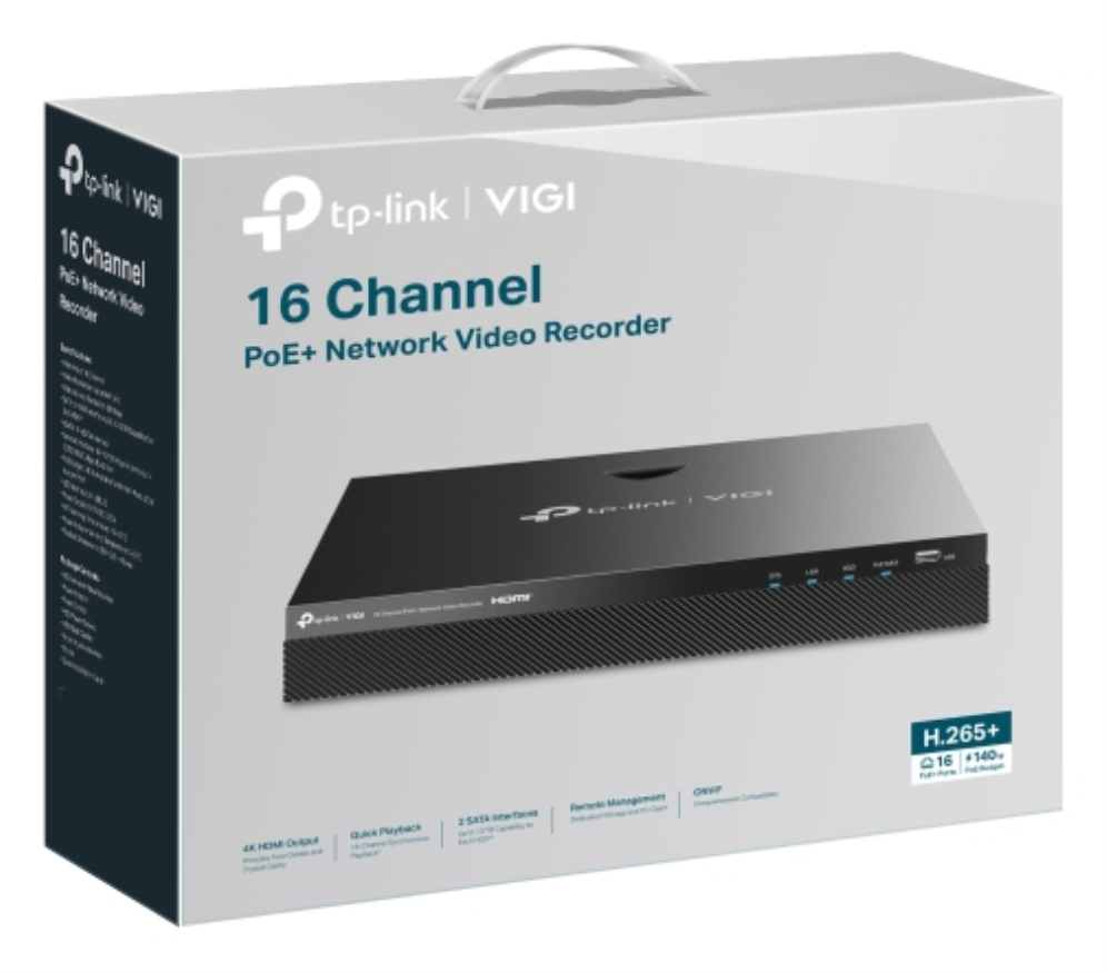 NVR VIGI TP-LINK NVR2016H-16MP-4TB - detalle