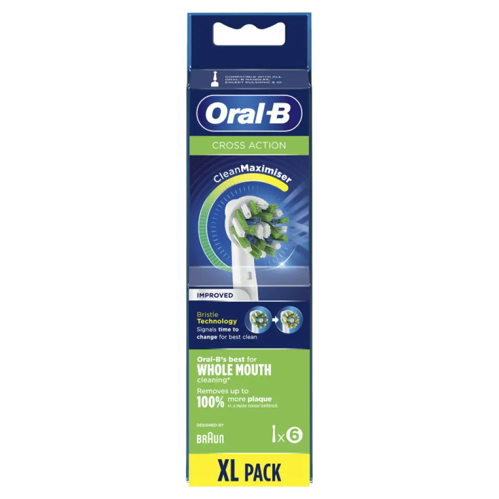 Oral-B CrossAction 80339345 cepillo de cabello 6 pieza(s) Azul. Verde. Blanco - detalle