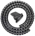 ORGANIZADOR CABLE AISENS EN ESPIRAL 25MM NEGRO 1.0M