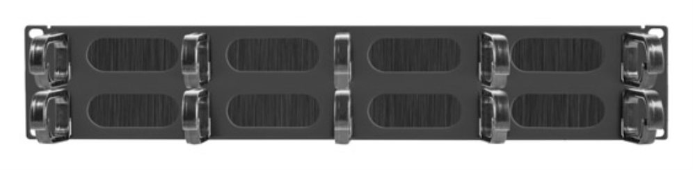 ORGANIZADOR DE CABLES LANBERG 10 ANILLOS 19" 2U TIPO B CON CEPILLO NEGRO - detalle