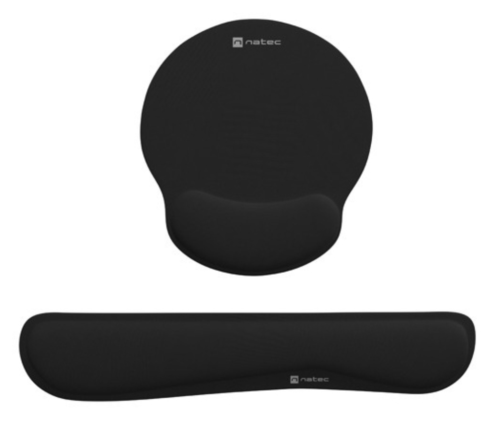 PACK ALFOMBRILLA Y REPOSAMUÑECAS NATEC CHIPMUNK 2-IN-1 ERGONOM SET ACOLCHADO BL - detalle