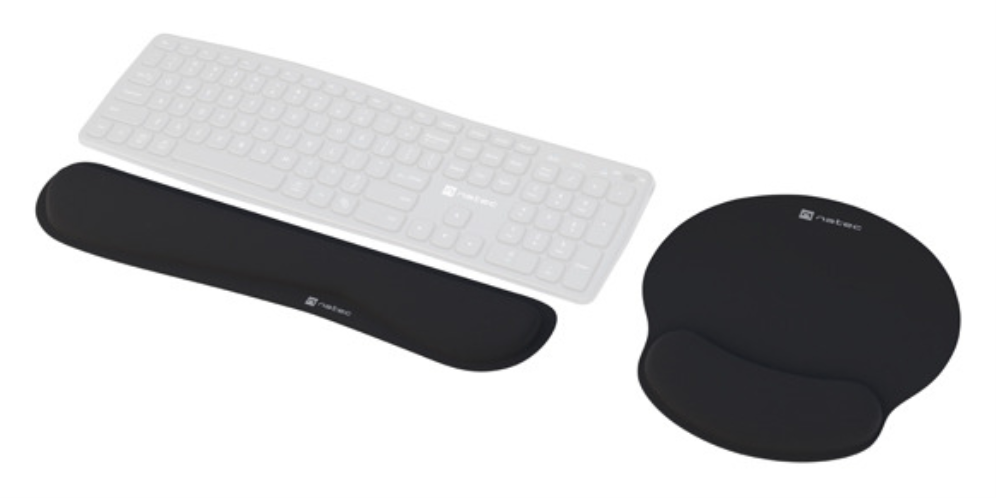PACK ALFOMBRILLA Y REPOSAMUÑECAS NATEC CHIPMUNK 2-IN-1 ERGONOM SET ACOLCHADO BL - detalle