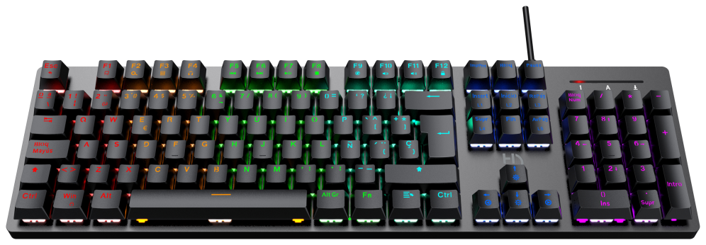 PACK HIDITEC TECLADO GAMING GK400+RATON BLITZ + ALFOMBRILLA T-FENIX M - detalle