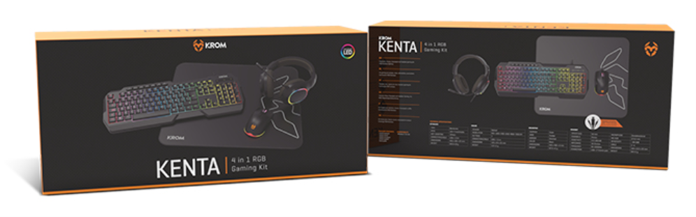 PACK KROM 4 EN 1 RGB KENTA GAMING COMBO - detalle