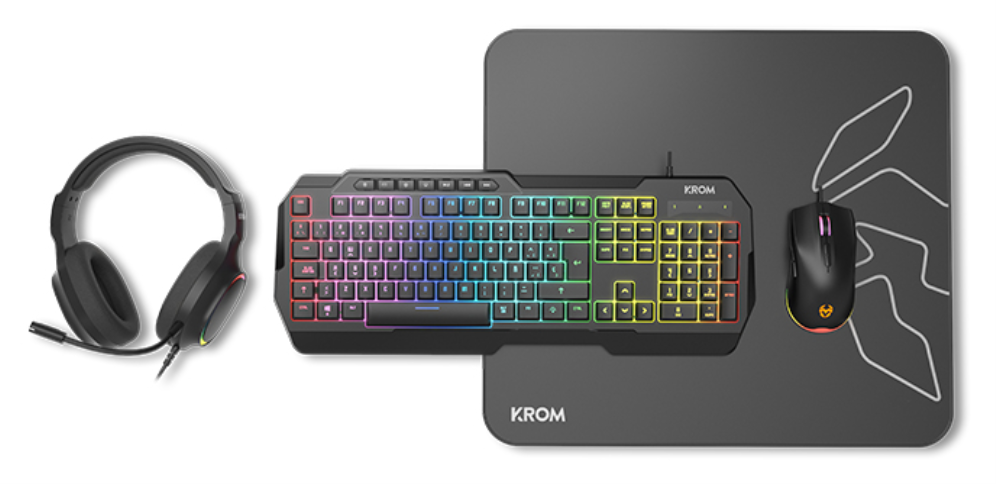 PACK KROM 4 EN 1 RGB KENTA GAMING COMBO - detalle