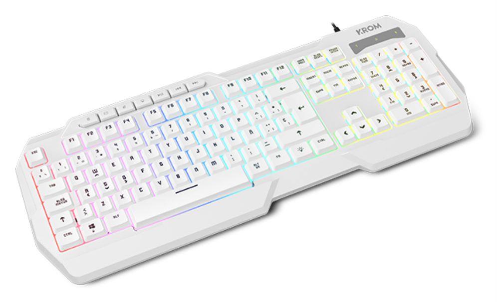 PACK KROM 4 EN 1 RGB KENYA GAMING COMBO BLANCO - detalle